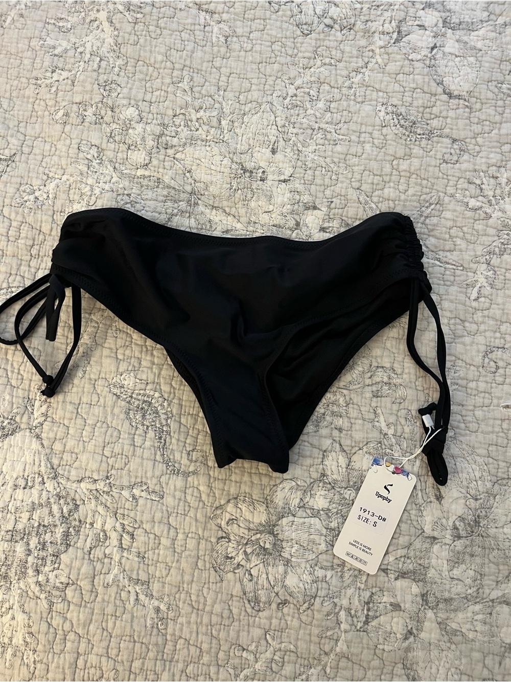 Black Scrunched Bikini Bottoms